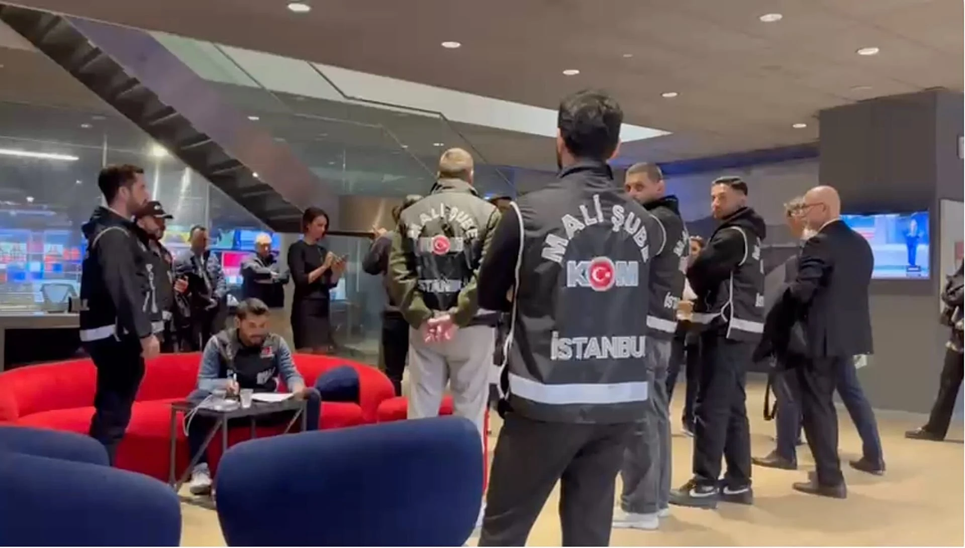 Police inside the Halk TV building / 14 October 2026