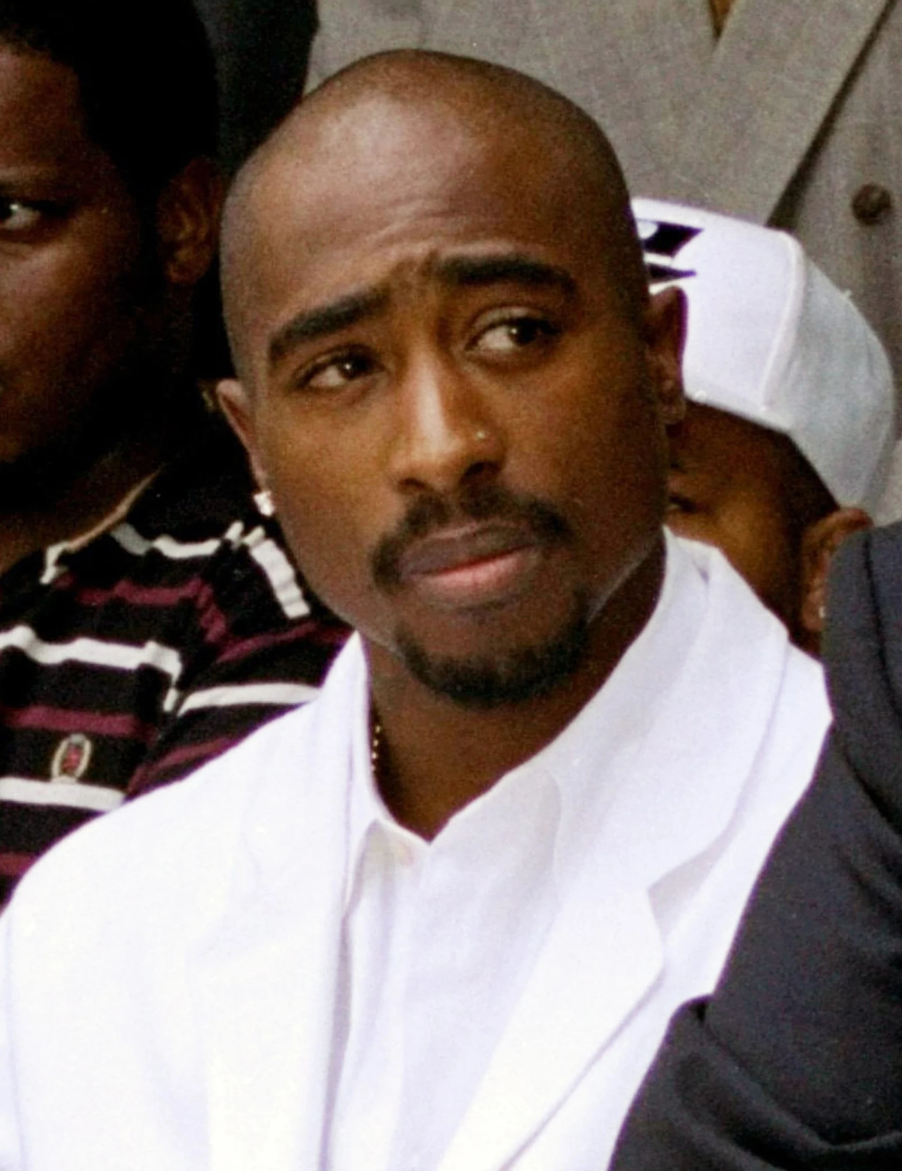 Tupac Shakur attends a voter registration event in South Central Los Angeles, 15 August, 1996