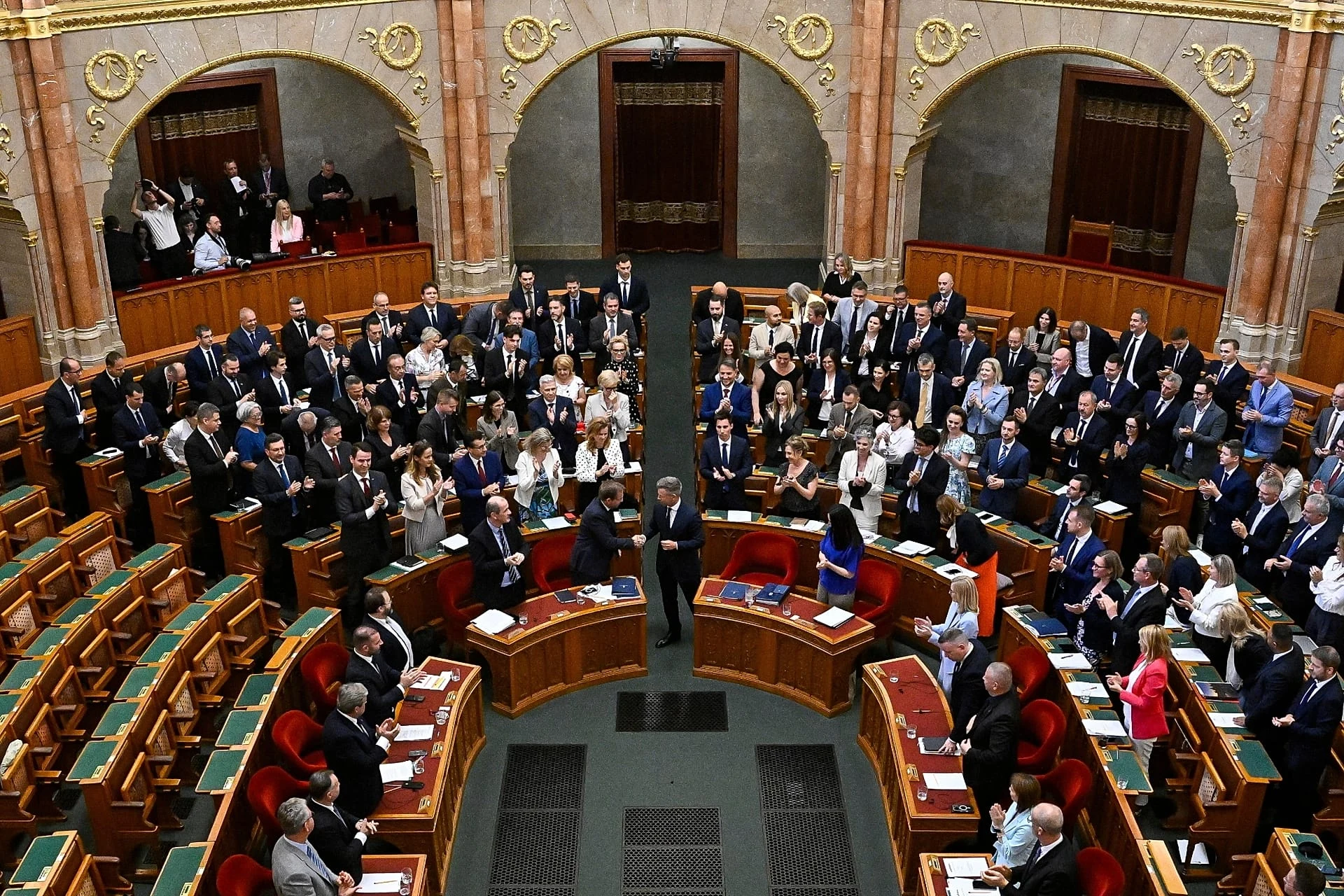 Deputies vote on an amendment to the Fundamental Law at the plenary session of the parliament in Budapest, 13 July, 2026